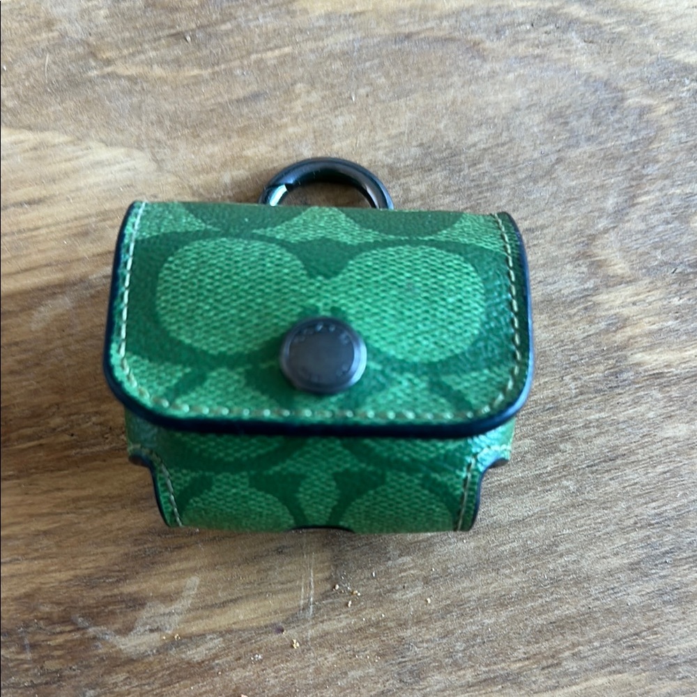 Coach Green AirPod Case